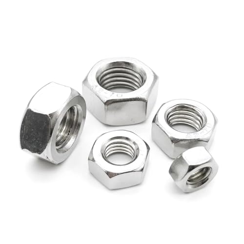 M1 M1,2 M1,4 M1,6 M2 M2,5 M3 M3,5 M4 M5 M6 M8 M10 M12 M16 M20 M24 DIN934 304 Edelstahl Sechskant-Sechskantmutter(25pcs M6) von NOZLIHMH