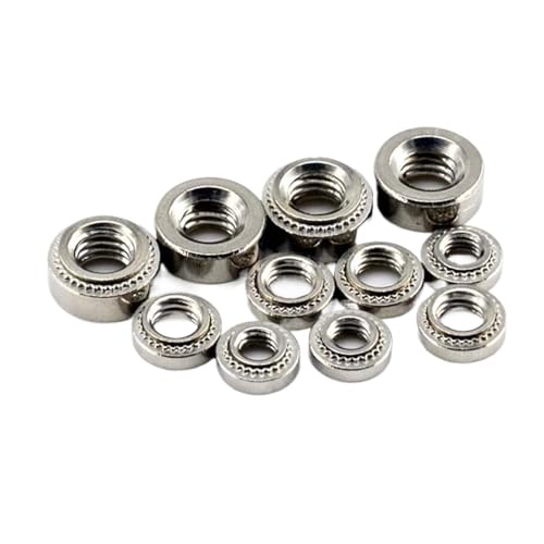 M2 2,5 3 4 5 6 8 M10 304 Edelstahl Selbsteinpressmutter Presseinsatz Nietmutter Nutsert Nietmutterplatte 0,8-3,2 mm 2/20 Stück(10pcs M6-0) von NOZLIHMH