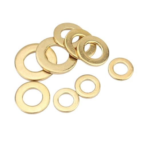 M2 M2.5 M3 M4 M5 M6 M8 M10 M12 M14 M16 Nicht-Standard-Flachscheiben aus massivem Messing und Kupfer, einfache Dichtungen, 5–100 Stück(2pcs M10x30x2mm) von NOZLIHMH