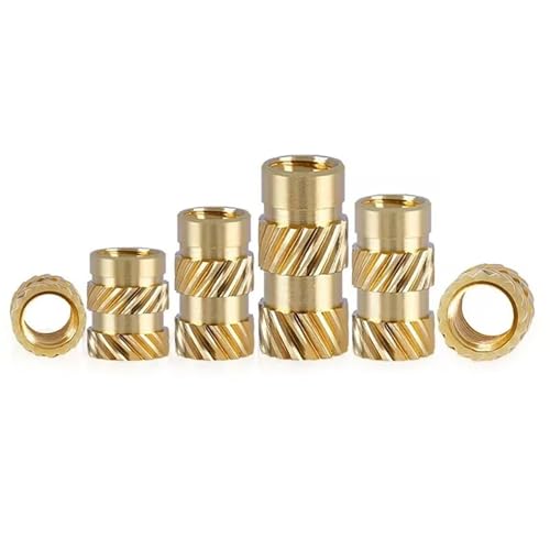 M2.5 Messingeinsatz Hot Melt Rändelgewinde Wärmespritzguss Einbettung Kupfermutter for Drucker 10 Stück(L5mm (10Pcs),M2.5 X D3.8mm) von NOZLIHMH