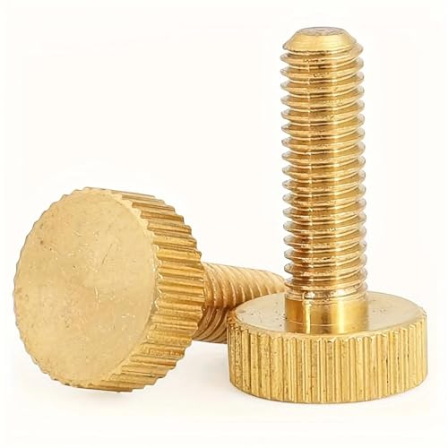 M3 M4 M5 M6 Messing Flachkopf Handschraube GB835 Schraube 3-5St(M6-12MM-3PCS) von NOZLIHMH
