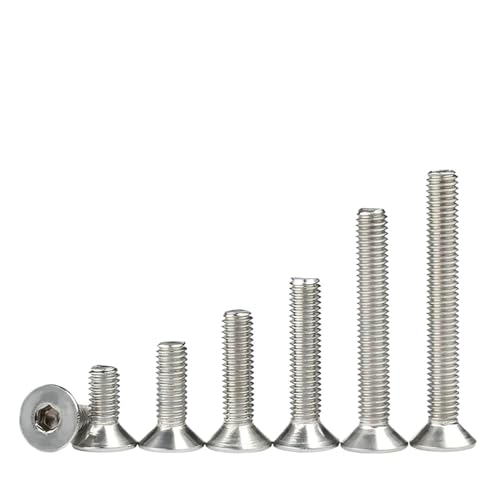 Sechskant-Innensechskant-Senkkopfschraube M2 M3 M4 M5 M6 M8 M10 Inbusschrauben DIN7991 304 Edelstahl(35mm,M5 (20pcs)) von NOZLIHMH