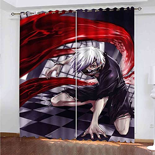 NPBSHZ Verdunkelungsvorhang Kinderzimmer Ösen Gardinen Anime-Junge Thermovorhang Schallschutz für Dekorieren Wohnzimmer Schlafzimmer 2 Paneele 170x200cm (B x H) von NPBSHZ