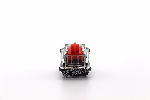 NPKC 10 Stück Gateron transparente Abdeckung MX 3 Pin 5 Pin Schalter Schaft für alle MX Mechanische Tastatur (rot 5 polig) von YMDK