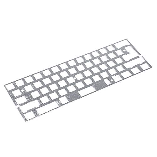 YMDK CNC-Aluminium-gebürstete eloxierte Positionierplatine für GH60 60% Tastatur, DIY-Unterstützung, ISO ANSI WKL (Silber fügen Sie volle Stabilisatoren hinzu) YMDK CNC-Aluminium-gebürstete eloxierte Positionierplatine für GH60 60% Tastatur, DIY-Unterstützung, ISO ANSI WKL (Silber fügen Sie volle Stabilisatoren hinzu) von YMDK