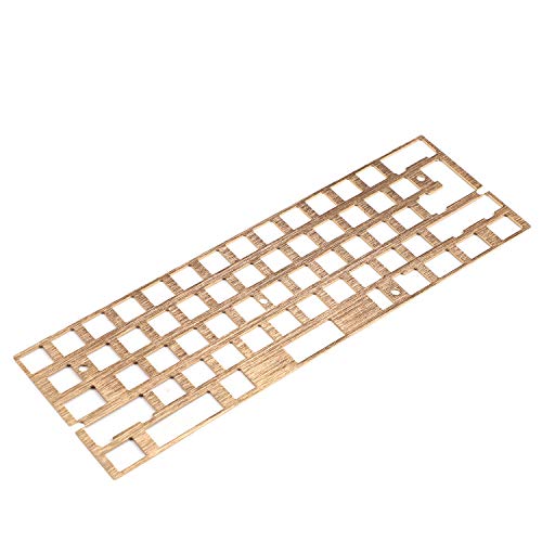 CNC-gefräste Aluminiumplatte mit gebürsteter Oberfläche, eloxiert, für GH60 60% Tastatur, unterstützt ISO ANSI WKL (nur Goldplatte) von YMDK