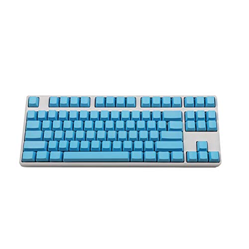 NPKC Blank Thick PBT OEM Profile 87 ANSI Keycaps for MX Switches Mechanical Keyboard (Dark Blue) (nur Tastenkappe) von YMDK