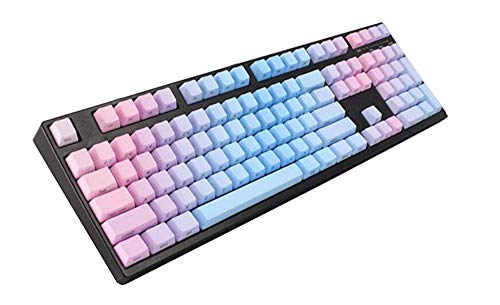 NPKC Sunset Blue Gradient Keycaps dick PBT lasergraviert Kirsche oder OEM Profil für Cherry MX Schalter mechanischer Tastatur Farbverlauf Sunset Blue 104-Key von YMDK