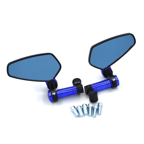 NPNGLCKCVF Motorrad Seitenspiegel Für Cb1000r Cb190r Cb300f Cb500f Cb600f Cb1100r CNC Motorrad Rückspiegel Blau Anti-Glare Konvexen Spiegel Motorradspiegel(BLAU) von NPNGLCKCVF