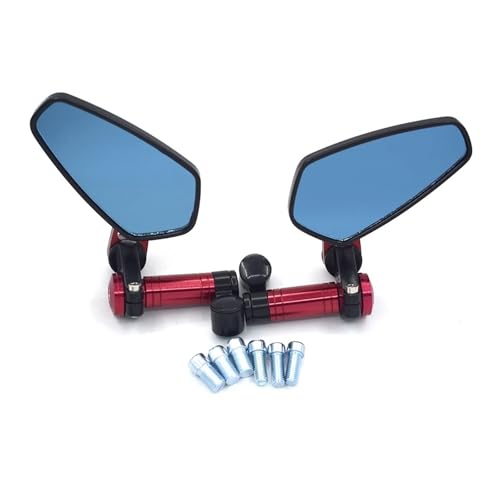 NPNGLCKCVF Motorrad Seitenspiegel Für Suzuki CNC Motorrad Rückspiegel Blau Anti-Glare Konvexen Spiegel Motorradspiegel(ROT) von NPNGLCKCVF