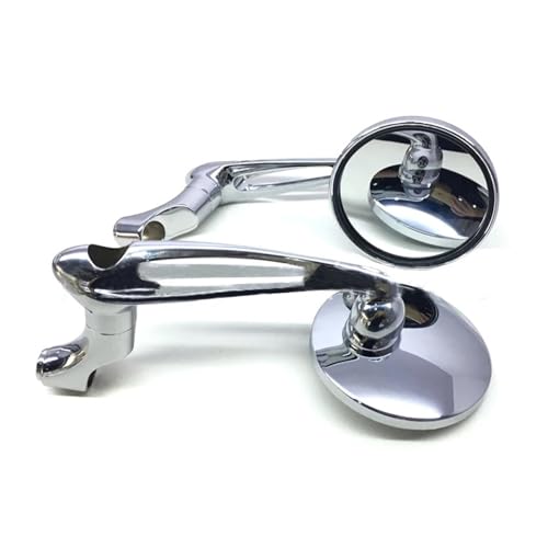 NPNGLCKCVF Motorrad Seitenspiegel Für Vespa Mp3 500 Gts 300 Gt60 Lx150 PX 125 Motorrad Rückansicht 8mm 10mm Aluminium ABS Spiegel Motorradspiegel(Chrom) von NPNGLCKCVF