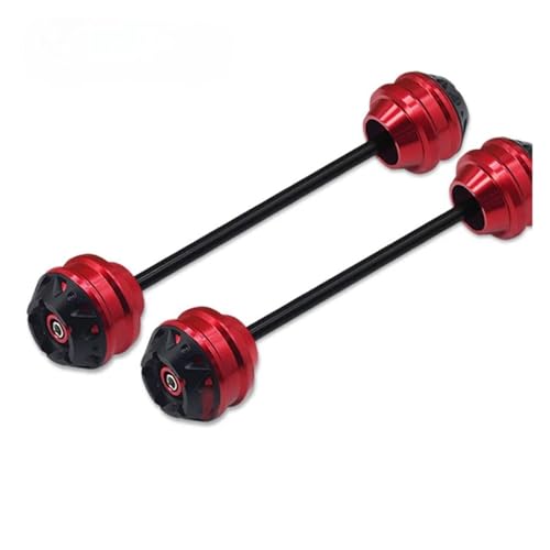 NPNGLCKCVF Motorradrahmen Für Kawasaki Z1000SX 2011–2020 2021 2022 2023 Motorrad-Sturzschutzkappe Vorder Und Hinterrad Gabel Gleitschutz Achse Sturzschutz Motorrad-Slider(Rot,EIN Paar) von NPNGLCKCVF