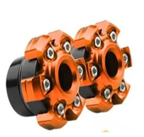 NPNGLCKCVF Motorradrahmen Motorrad Vorder-/Hinterradgabel Crash Protector Modifikation Universelles Zubehör Persönlichkeit Stoßdämpfung Anti-Fall-Block Motorrad-Slider(Orange) von NPNGLCKCVF