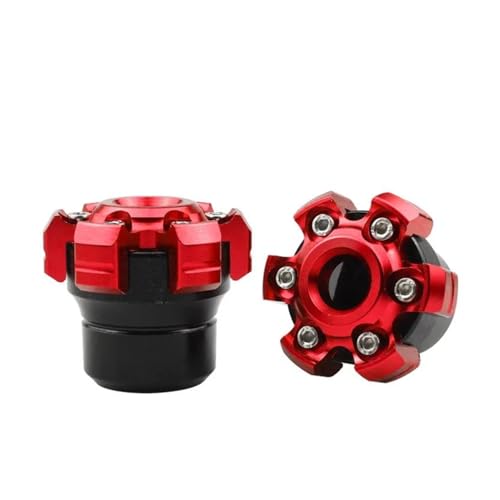 NPNGLCKCVF Motorradrahmen Motorrad Vorder-/Hinterradgabel Crash Protector Modifikation Universelles Zubehör Persönlichkeit Stoßdämpfung Anti-Fall-Block Motorrad-Slider(Rot) von NPNGLCKCVF