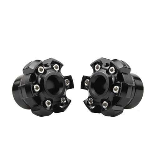NPNGLCKCVF Motorradrahmen Motorrad Vorder-/Hinterradgabel Crash Protector Modifikation Universelles Zubehör Persönlichkeit Stoßdämpfung Anti-Fall-Block Motorrad-Slider(Schwarz) von NPNGLCKCVF