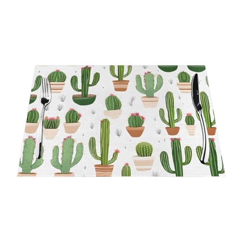 Gewebtes Tischset mit Blumenblütendruck, langlebig, hitzebeständig, Tischmatte für Esstisch, Küche und Außenbereich, elegantes Design, leicht zu reinigen, PVC-Polyester-Matte von NPOREJKNGF