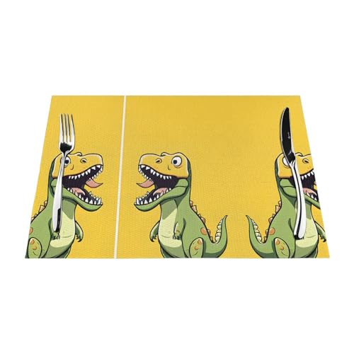 Gewebtes Tischset mit Cartoon-Druck, langlebig, hitzebeständig, Tischmatte für Esstisch, Küche und Außenbereich, elegantes Design, leicht zu reinigen, PVC-Polyester-Matte Gewebtes Tischset mit Cartoon-Druck, langlebig, hitzebeständig, Tischmatte für Esstisch, Küche und Außenbereich, elegantes Design, leicht zu reinigen, PVC-Polyester-Matte von NPOREJKNGF