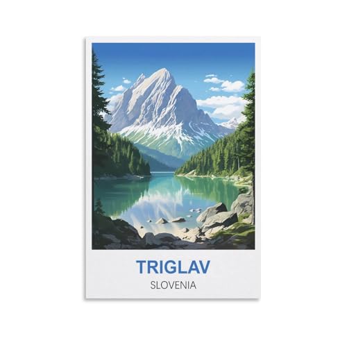 Metall-Blechschild „Triglav Slowenien“, lustige Reise-Blechschilder für Bar, Kaffee, Zuhause, Zimmer, Kunst, Wandschild, Dekor, Geschenk für drinnen und draußen, 30 x 40 cm von NPRZM