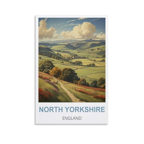 Metallschilder North Yorkshire England Lustiges Vintage-Metallschild, Plakette, Poster, Wandkunst, Kneipe, Bar, Küche, Garten, Badezimmer, Heimdekoration, 30 x 40 cm Metallschilder North Yorkshire England Lustiges Vintage-Metallschild, Plakette, Poster, Wandkunst, Kneipe, Bar, Küche, Garten, Badezimmer, Heimdekoration, 30 x 40 cm von NPRZM