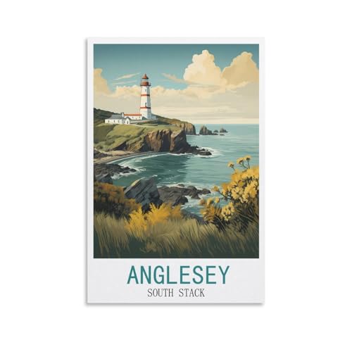 NPRZM Blechschilder, Retro, Anglesey South Stack Poster, personalisiertes Blechschild im Vintage-Stil, Retro-Blechschild, individuelles Schild für Wand, Außen, Innen, Straße, Büro, 30 x 30 cm NPRZM Blechschilder, Retro, Anglesey South Stack Poster, personalisiertes Blechschild im Vintage-Stil, Retro-Blechschild, individuelles Schild für Wand, Außen, Innen, Straße, Büro, 30 x 30 cm von NPRZM