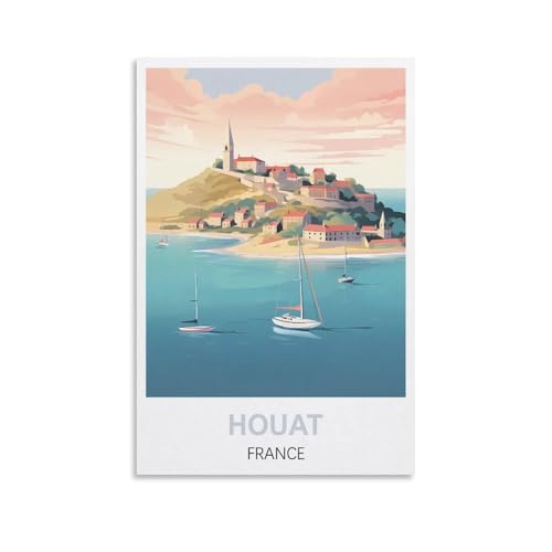 NPRZM Blechschilder, Retro, Houat, Frankreich, Blechschild, Plakette, Poster, Wandkunst, Dekoration für Café, Bar, Restaurant, Pub, 15 x 30 cm NPRZM Blechschilder, Retro, Houat, Frankreich, Blechschild, Plakette, Poster, Wandkunst, Dekoration für Café, Bar, Restaurant, Pub, 15 x 30 cm von NPRZM