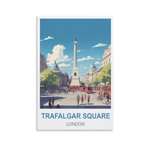 NPRZM Blechschilder, Retro, Trafalgar Square, London, Blechschild, Plakette, Poster, Wandkunst, Dekoration für Café, Bar, Restaurant, Pub, 30 x 30 cm NPRZM Blechschilder, Retro, Trafalgar Square, London, Blechschild, Plakette, Poster, Wandkunst, Dekoration für Café, Bar, Restaurant, Pub, 30 x 30 cm von NPRZM
