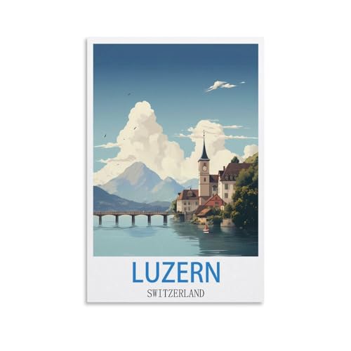 NPRZM Blechschilder Luzern Schweiz Lustiges Vintage-Metallschild, Plakette, Poster, Wandkunst, Kneipe, Bar, Küche, Garten, Badezimmer, Heimdekoration, 30 x 40 cm NPRZM Blechschilder Luzern Schweiz Lustiges Vintage-Metallschild, Plakette, Poster, Wandkunst, Kneipe, Bar, Küche, Garten, Badezimmer, Heimdekoration, 30 x 40 cm von NPRZM