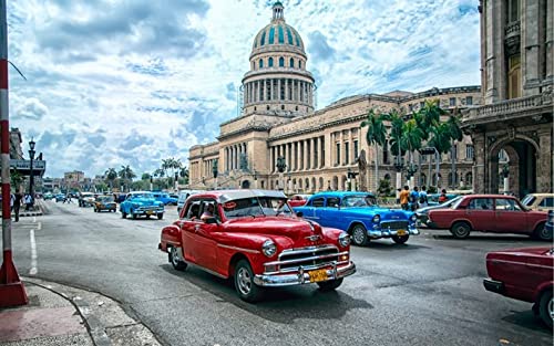 NPRZM Kuba, alte Autos, klassische Autos, Havanna, 5D-Diamantmalerei zum Selbermachen, einzigartige Sets, Wanddekoration für Zuhause, 30 x 40 cm NPRZM Kuba, alte Autos, klassische Autos, Havanna, 5D-Diamantmalerei zum Selbermachen, einzigartige Sets, Wanddekoration für Zuhause, 30 x 40 cm von NPRZM