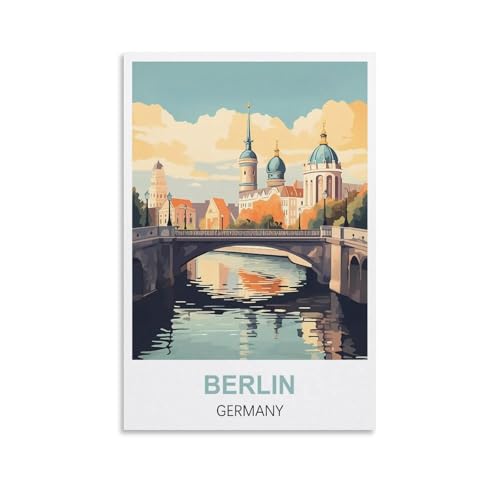 NPRZM Metall-Blechschild Berlin Deutschland für Zuhause, Bar, Kneipe, Küche, Garage, Restaurant, Wanddekoration, 20 x 30 cm von NPRZM