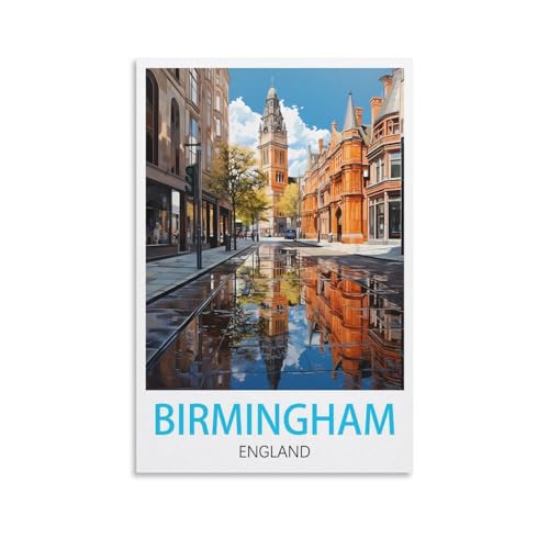 NPRZM Metall-Blechschild Birmingham England Poster Vintage-Schild Retro-Blechschilder Vintage-Metall-Blechschild für Bar Home Wand Metalldekoration 30 x 40 cm NPRZM Metall-Blechschild Birmingham England Poster Vintage-Schild Retro-Blechschilder Vintage-Metall-Blechschild für Bar Home Wand Metalldekoration 30 x 40 cm von NPRZM