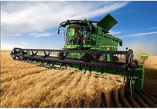 NPRZM Vollständiges quadratisches/rundes 5D-Diamantgemälde zum Selbermachen, Bauernhof-Mähdrescher, 3D-Diamantstickerei, Strass-Mosaik, Heimdekoration, 30 x 40 cm von NPRZM