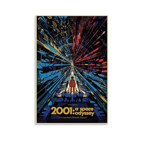 NPSFXC 2001: A Space Odyssey Wandkunst, modern, minimalistisch, dekoratives Gemälde, wasserfestes Poster, leicht zu pflegen, für Wohnzimmer, Schlafzimmer, Hintergrund, Wand zur Verbesserung des Stils von NPSFXC