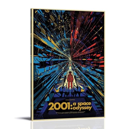 NPSFXC 2001: A Space Odyssey Wandkunst, modern, minimalistisch, dekoratives Gemälde, wasserfestes Poster, leicht zu pflegen, für Wohnzimmer, Schlafzimmer, Hintergrund, Wand zur Verbesserung des Stils von NPSFXC
