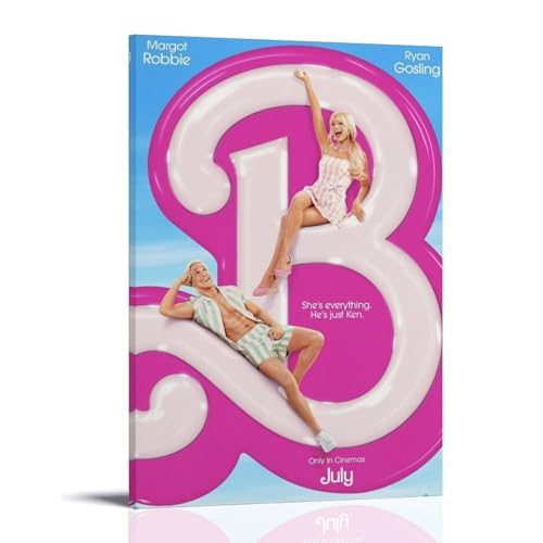 NPSFXC BarbieWall Art, modernes minimalistisches dekoratives Gemälde, wasserdichtes Poster, leicht zu pflegen, Wohnzimmer, Schlafzimmer, Hintergrund, Wand zur Verbesserung des Stils, 60 x 90 cm von NPSFXC