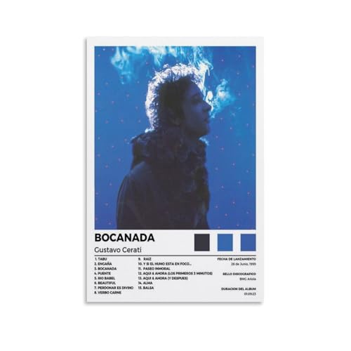 NPSFXC Gustavo Cerati Bocanada Wandkunst, modern, minimalistisch, dekoratives Gemälde, wasserfestes Poster, leicht zu pflegen, für Wohnzimmer, Schlafzimmer, Hintergrund, Wand zur Verschönerung des von NPSFXC