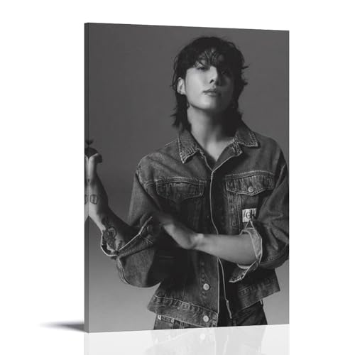 NPSFXC JungkookWall Art, modernes minimalistisches dekoratives Gemälde, wasserdichtes Poster, leicht zu pflegen, Wohnzimmer, Schlafzimmer, Hintergrund, Wand zur Verbesserung des Stils, 20 x 30 cm von NPSFXC