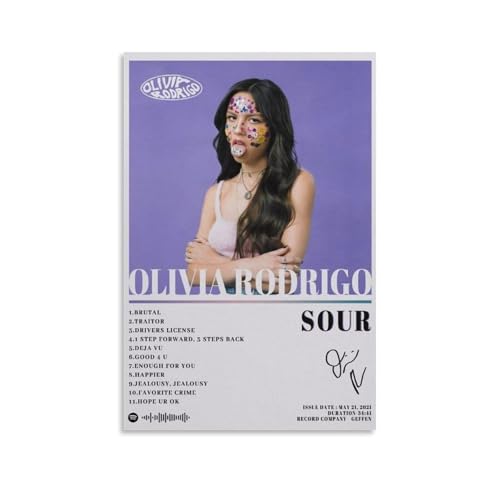 NPSFXC Sour Olivia RodrigoWandkunst, modern, minimalistisch, dekoratives Gemälde, wasserdichtes Poster, leicht zu pflegen, für Wohnzimmer, Schlafzimmer, Hintergrund, Wand zur Verbesserung des Stils von NPSFXC
