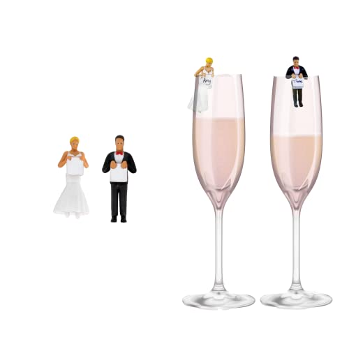 Drinking Buddies – Happy Couple Cocktail-/Weinglas-Marker, 2 Stück von NPW