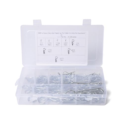 125/180pcs R Clip Bspining Cotter Pin Zincplated Cotter Pin Haarnadel Sortiment Zur Verwendung Auf Hitch Pin Locksystem 125/180pcs R Clip Bspining Cotter Pin Zincplated Cotter Pin Haarnadel Sortiment Zur Verwendung Auf Hitch Pin Locksystem von NPXUAMTJ