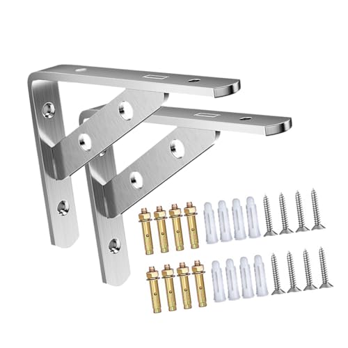 2pcs Edelstahl Stützunterstützung Joint Dreiecksklammern Rostbezogene Regalunterstützung Hardware Möbel Unterstützt Bänke Tischregal Hardware von NPXUAMTJ