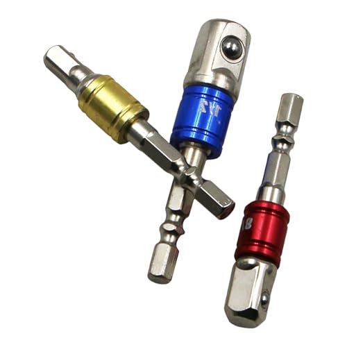 3/8pcs 1/4 3/8 1/2inch Impakts Aufprall Sockeladapter Reduzier Set Verlängerung Set Socket Drill Adapter Power Drill Nut Driver Tool Automobilreparaturzubehör von NPXUAMTJ