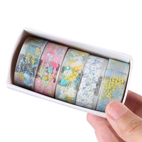 5Rolls Blumendekoratives Band Ästhetisches Band 15 Mmx2m Wasserfestes Haustier Für Scrapbooking Journal Foto Album Scrapbook Accessoires 5Rolls Blumendekoratives Band Ästhetisches Band 15 Mmx2m Wasserfestes Haustier Für Scrapbooking Journal Foto Album Scrapbook Accessoires von NPXUAMTJ