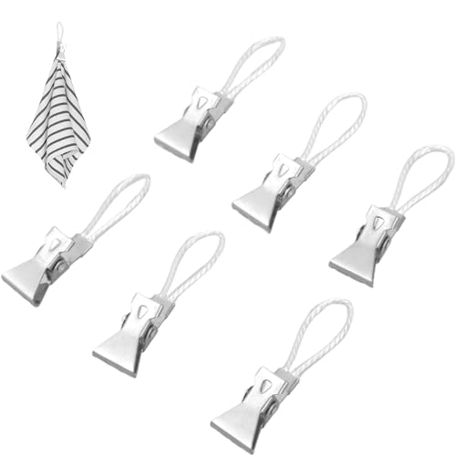 6pcs Metallstahl Stahlhang Handtuch Clip Platz Sparende Lösung Kleine Teas Handtücher Clip Winddichte Badetücher Clips Badezimmerzubehör von NPXUAMTJ