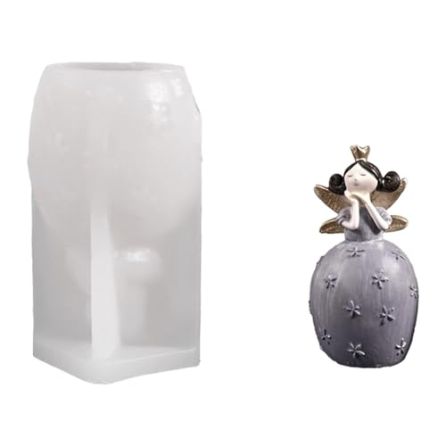 NPXUAMTJ Engel Figur Silikonformen Für Kerzenseife Und Mehrzweck Flügel Mädchen Silikone Kerzenform Für Epoxidharz Silikonform von NPXUAMTJ