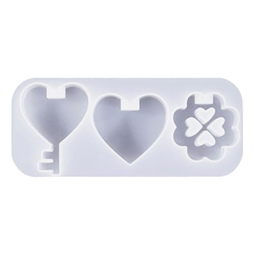 Epoxidharz Schlüsselbund Silikonform Liebe Herzförmige Anhängerformen Flexible Schlüsselraft Crafting Formhand Handgefertigte Ornamente von NPXUAMTJ