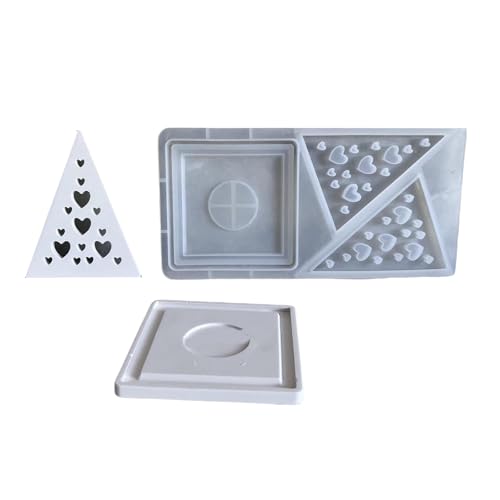 Kerzenbasis Gypsumform Silikonkerzenhalter Schimmelpyramide Geformte Hochzeitsdekoration Form Praktischer Schmuck Werkzeug von NPXUAMTJ
