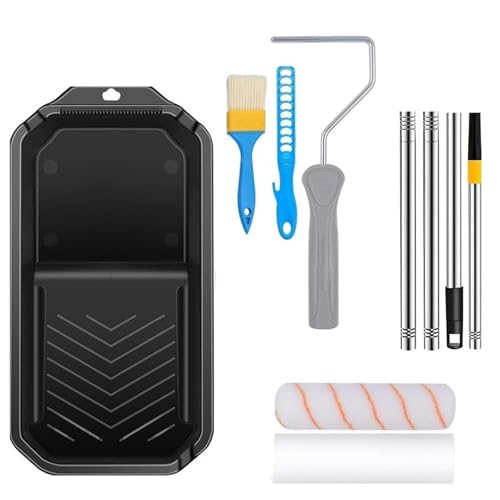 Kleines Farbroller-Set mit Mikrofaser-Walzen, Ausbesserungs-Mehrzweck-Tablett, Wohnaccessoire für Wandmalerei, kleines Farbroller-Set Kleines Farbroller-Set mit Mikrofaser-Walzen, Ausbesserungs-Mehrzweck-Tablett, Wohnaccessoire für Wandmalerei, kleines Farbroller-Set von NPXUAMTJ