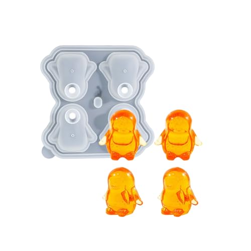 Kreative Pinguin Förmige Eiswürfelbereiter Flexible Silikonform Mit 4 Fächern Und Abdeckungen Für Getränke Haushalt von NPXUAMTJ