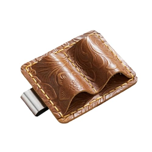 Lederstifthalter Mit Metallclip Notebook Stifthalter Doppelte Loch Bleistift Cliphalter Für Journal Planer Ordner Buch Notebook Stiftschleife von NPXUAMTJ