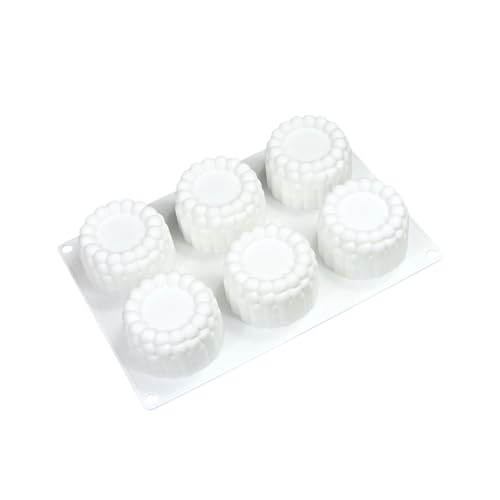 NPXUAMTJ Mehrzweck 6 Perlenbecher Silikonkuchenformen Zum Backen Von Handwerk Und Kerzen Machen Lebensmittelqualität Materialien Formparty Dessertformen Mit Perlen Design von NPXUAMTJ